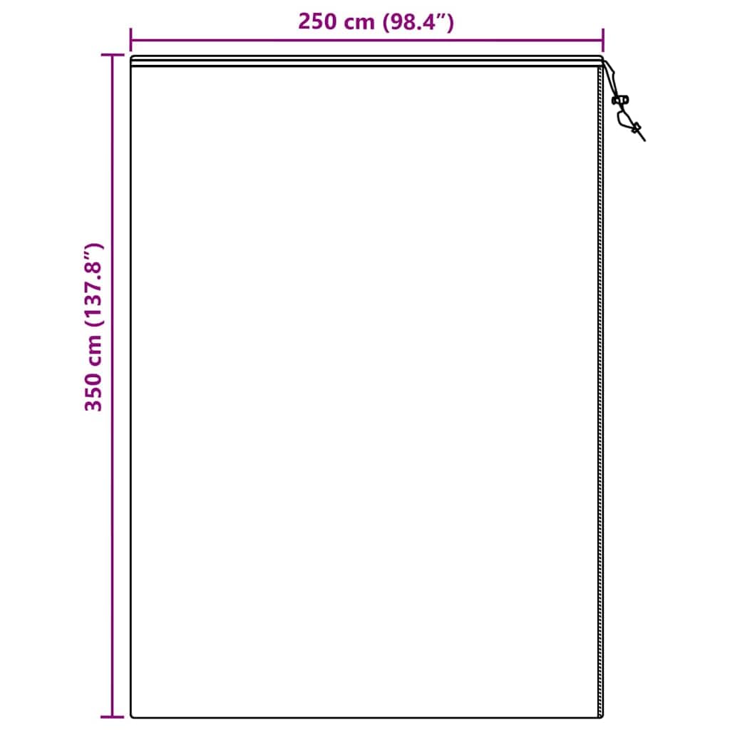 Protezione invernale per piante, tessuto non tessuto, beige, 3,5 x 2,5 m, con cerniera e coulisse, accessorio per la cura del giardino, per aiuola, balcone, terrazza, protezione e crescita di
