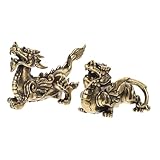 Ornement artisanal en laiton: la conception délicate de l'apparence de la statue la rend unique et intéressante, et constitue un bon choix de décoration, décor de statue kylin