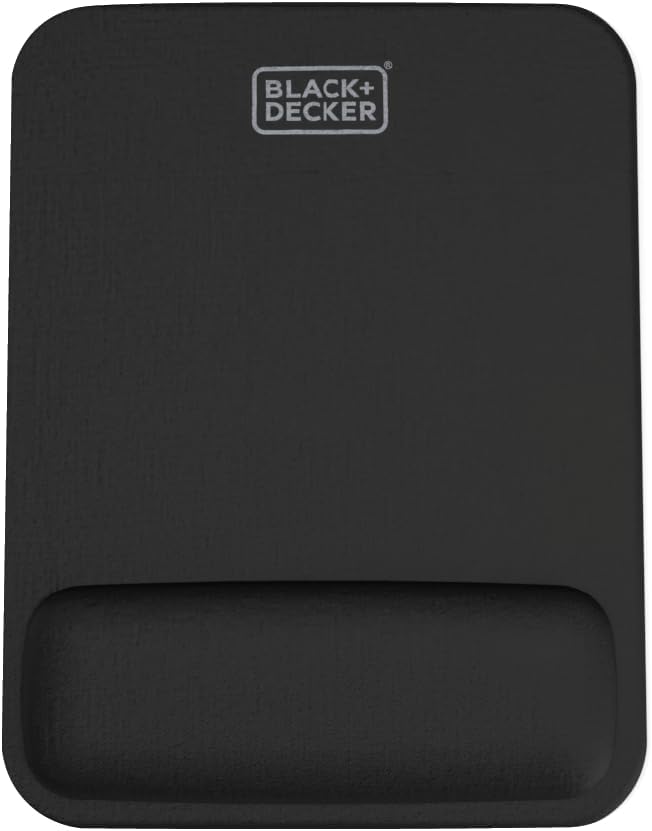 TSV Ergonomic Mouse Pad, Gel Mouse Pad With Wrist Rest, Comfortable Computer Mouse Pad Mat With Non-slip PU Base For Laptop, Office & Home, Black