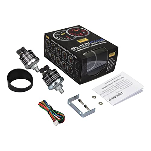 Image of 52mm 2-1 /16 inch Digital Dual Air Ride Air Pressure Gauge | Air Ride Suspension, Air Bag Suspension System, Blue LED, 220 PSI, Digital, with Mechanical Pressure Sensor