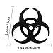 YSpring Resident Evil Strain 3D Metal Decals Multicolor Electroplated Zinc Alloy Umbrella Corporation Biohazard Symbol Tail Side Marker Car Stickers(Black-2.44