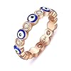 Puerzi-Evil-Eye-RingRose-Gold-Plated-Ring-Suitable-for-Women-GirlsSize-6-to-10 Puerzi Evil Eye Ring,Rose Gold Plated Ring Suitable for Women Girls,Size 6 to 10 (Gold, 9)