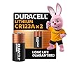 DURACELL CR123 (confezione da 2) al litio ad alta potenza da 3 V (CR123A / CR17345) – Lunga durata garantita – Pile per l’utilizzo in telecamere, torce, rilevatori di fumo