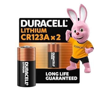 DURACELL CR123 (confezione da 2) al litio ad alta potenza da 3 V (CR123A / CR17345) – Lunga durata garantita – Pile per l’utilizzo in telecamere, torce, rilevatori di fumo