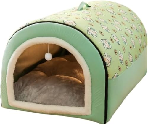 Queeninget大型犬用ベッド秋冬暖かいペットハウス柔らかい素材汚れにくいゴールデンレトリバーや猫に最適室内睡眠快適な休息必需品
