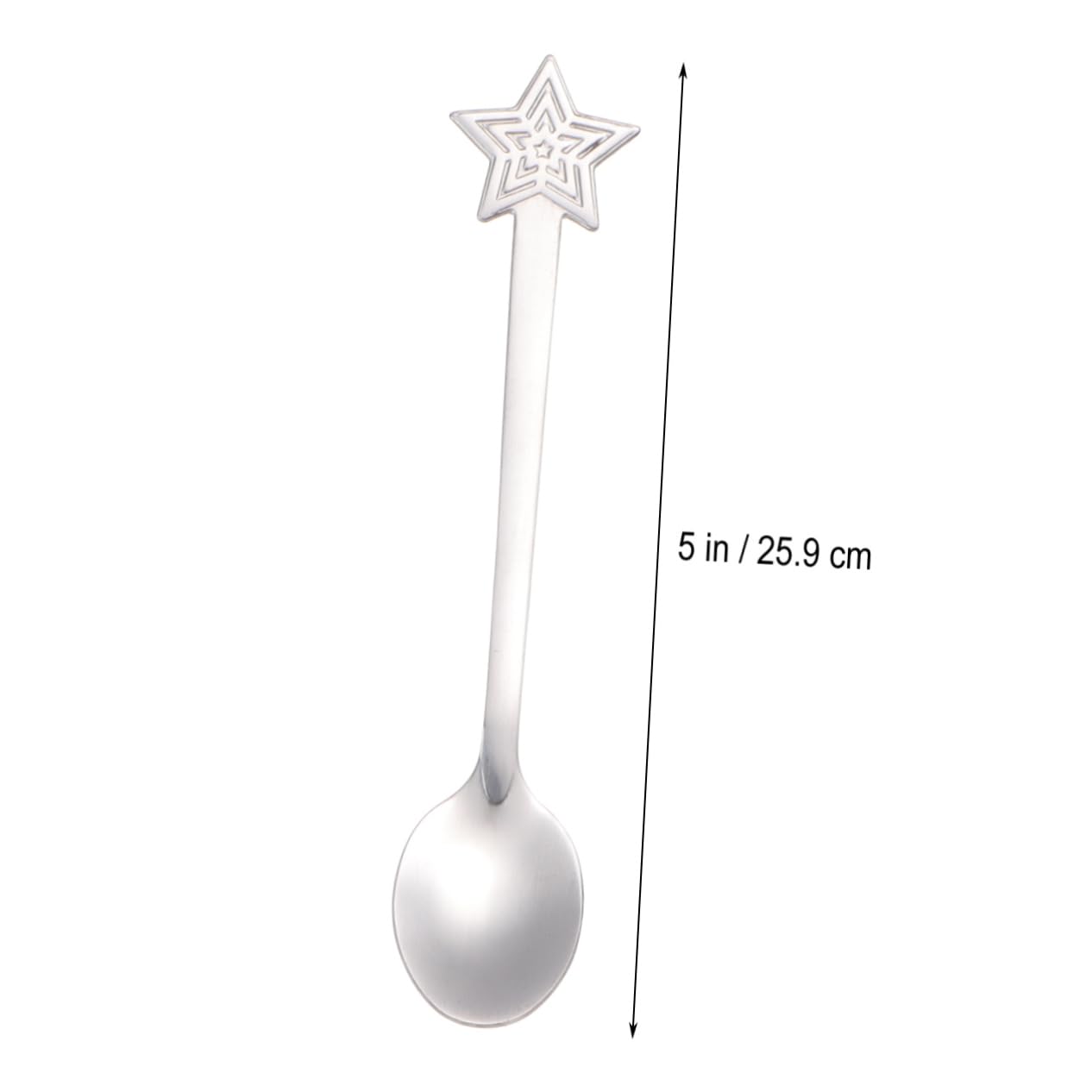 GRIRIW Stainless Steel Christmas Spoon Set Packing Bag 5-piece Versatile for Office Home and Parties