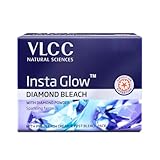 VLCC Insta Glow Diamond Bleach With Diamond (Ash) for Sparkling Fairness Also Contain Re Bleach Cream & Post Bleach Pack 60 Gram by VLCC
