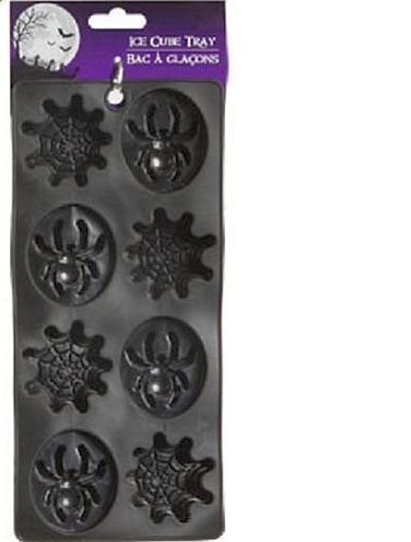 Rubber Silicone Ice Cube Tray Mold - Spiders and Spiderwebs