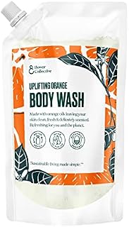 Bower Collective Shower Gel Refill, Uplifting Orange, 500ml, Eco Friendly Body Wash