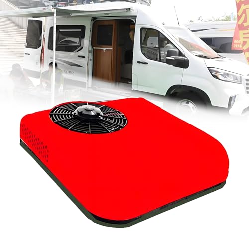 EpyGnom Aire Acondicionado de Techo para Autocaravanas con Refrigeración, Silencioso y de Bajo Perfil, Sin Conductos, para Autocaravanas, Camiones, Caravanas, Furgonetas y Tractores Red-24V