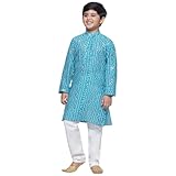 AJ DEZINES Boys Indian Wear Bollywood Style Kurta Pyjama Kids(1247-C-BLUE-6)