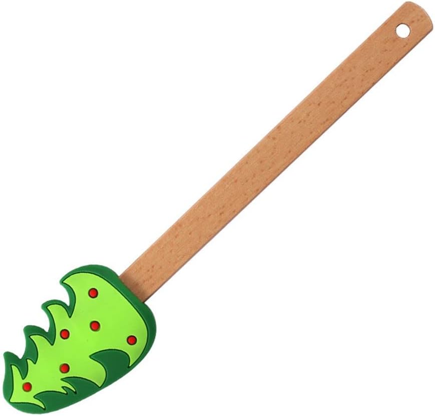 Christmas Silicone Spatula Xmas Cake Spatula with Wooden Handle Pancake Spatula Xmas Dish Scraper for Mixing Cooking Baking(Style 1 Tree) Christmas Silicone Spatula Xmas Cake Spatula with Wooden Handle Pancake Spatula Xmas Dish Scraper for Mixing Cooking Baking(Style 1 Tree)
