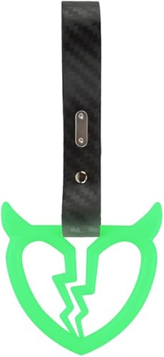 Miniatura 5 de Q1-TECH, JDM Tsurikawa Anillo japonés de metro, tren, autobús, mango de coche, cuerno de diablo, mango de corazón roto, correa de mano, anillo de