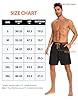 YUTYTH Men’s Swimming Shorts Swim Trunks Waterproof Quick Dry Beach Shorts Surfing Board Shorts with Mesh Liner and Pockets Black #5