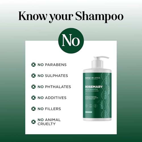 Image of Volumizing Biotin and Rosemary Shampoo - Vegan Rosemary Biotin Shampoo for Thinning Hair for Women and Men with Nourishing B Vitamins & Tea Tree Oil - Paraben Silicone & Sulfate Free (25 Fl Oz)
