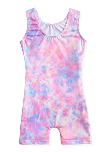Image of HOZIY Gymnastics Leotards for Girls Unicorn Aurora Rainbow Mermaid Dinosaur Cupcake Sparkle Biketard Toddlers Kids Children