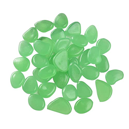 MacroHu 100 Stück Leuchtsteine Garten Dekorative Steine Aquarium Steine...