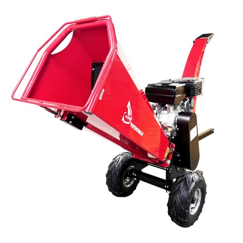 Rotatech Wood Chipper Garden Shredder Mulcher 15HP Petrol 120mm Chute - Chips Branches Upto 120mm/5 Inches in Diameter, Towable
