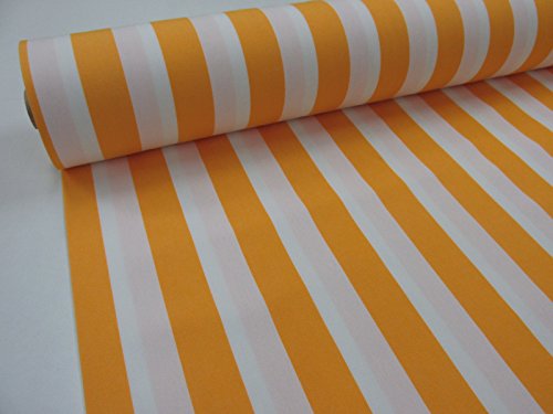 Confección Saymi Metraje 0,50 MTS. Tejido Lona acrílica, Raya Amarilla, con Ancho 3,20 MTS.