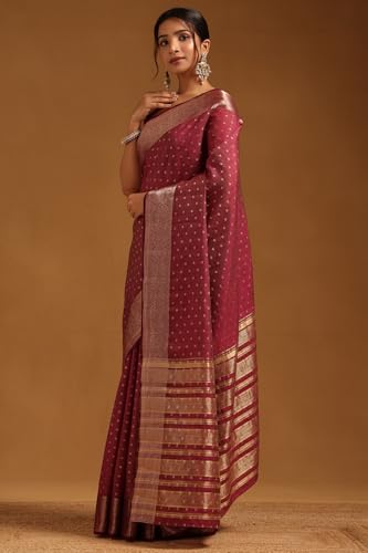 Image of Soch Womens Art Silk Zari Woven Saree
