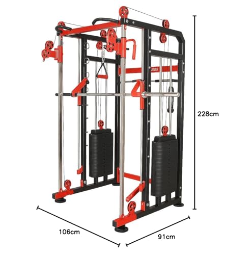 Image of Gamma Fitness All-in-One Functional Trainer & Smith Machine � 80?kg Weight Stack, 350?kg Frame, Multi?Station Home Gym