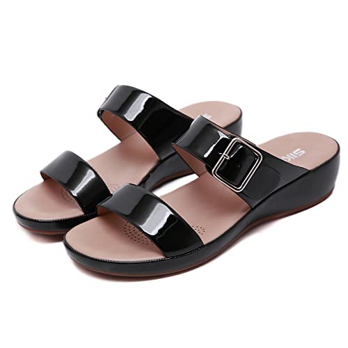 Indoor Outdoor Sandals Lightweight Soft Comfy Thick-Soled Travel Slippers3