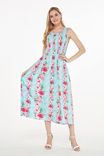Image of Hawaii Hangover Family Matching Clothes, Pink Hibiscus Vine Turquoise | Family matching Hawaiian outfits, Pink Hibiscus Vine Turquoise, lightweight rayon, machine washable, tropical floral print