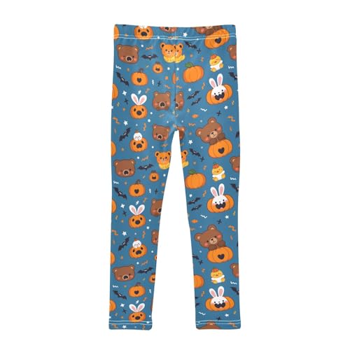 senya Girls Printed Leggings Yoga Pants Cute Pumpkin Rabbit Ear Bear Pattern for Kids in 4t to 10 Years, 4T2