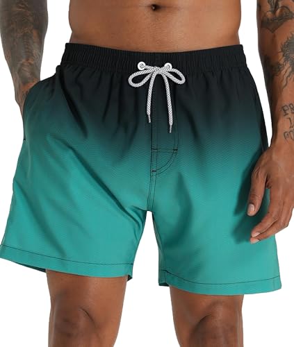 Image of APTRO Men's Swim Trunks with Compression Liner 5 Inch Bathing Suit Beach Swimsuits