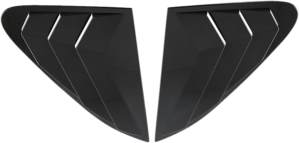 ABS Rear Window Shutter Cover, Compatible with Honda HRV HR-V 2022-2023, Car Rear Quarter Side Window Louver Vent Cover Shutter Panel Trim Frame, Glossy Black