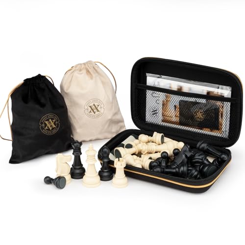 A&A Juego de Ajedrez Plegable con Tablero de Silicona miniatura 4