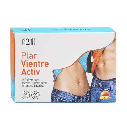 PLAMECA Plan Vientre Activ Específico Vientre, Pimienta Negra, Extracto Seco de Mango Africano y Fucoxantina, 45 Cápsulas Vegetales