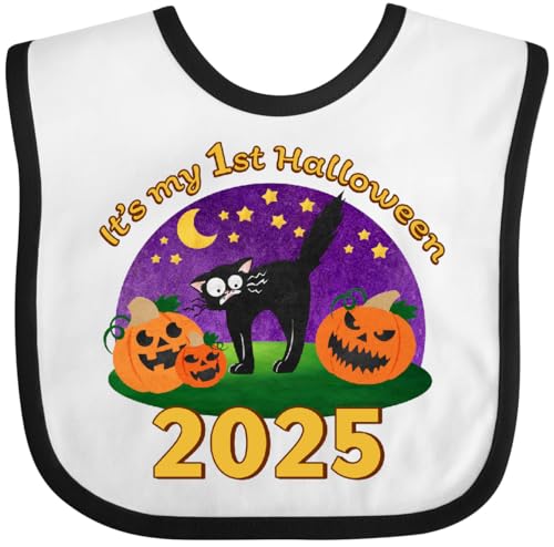 inktastic It's My 1st Halloween 2025 Baby Bib