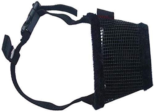 LUCKSTAR Adjustable Soft Fit Dog Muzzle/Safety Pet Dog Mouth Set Large Size (Black)