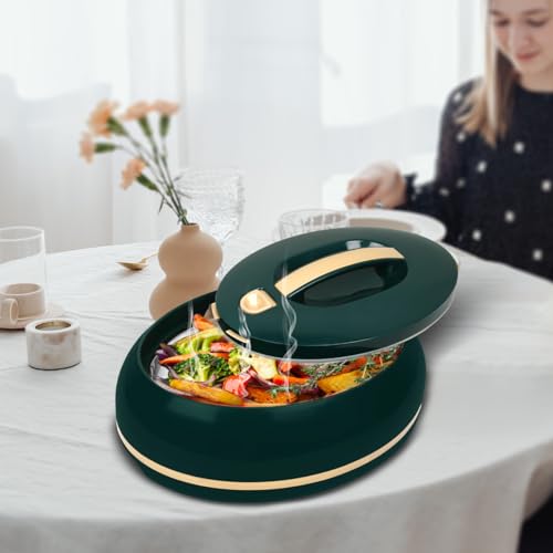Image of Pinnacle Omega Insulated Casserole 1000 ML - Stainless Steel Inner | Modern Locking System | BPA-Free | Keeps Food Warm or Cold |Hot Box for Kitchen | Hot Pot for Home