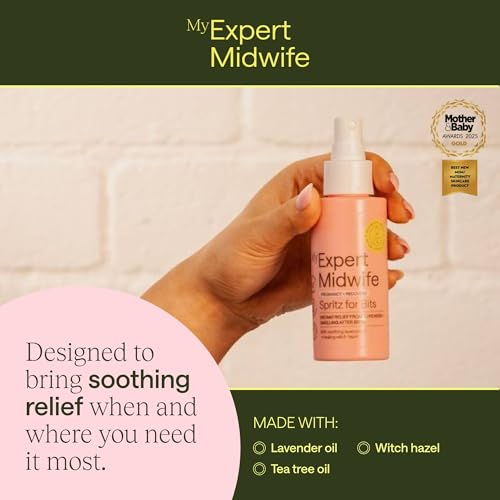 My Expert Midwife Spritz for Bits, 100ml Pregnancy & Postpartum Relief Spray to Ease Perineal Discomfort, Hospital Bag Maternity Essential, Natural Formula for Soothing Care Before & After Birth - Image 5