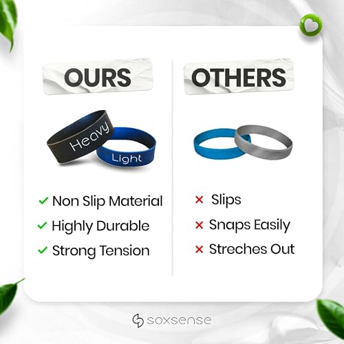 Soxsense Toe Exercise Bands, Toe Spacers/ Toe Correctors for Pilates, Yoga, and Home Workouts - Hallux Valgus Corrector Resistance Rubber Bands for Bunion Relief, Big Toe Alignment, and Foot Pain