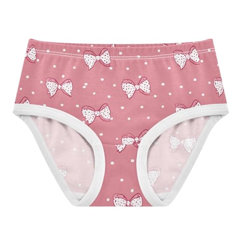 Wusikd Bows Dots Girls' Underwear Cotton Girls Briefs Soft Toddler Underwear 2T