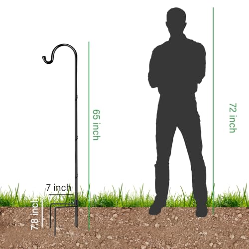 Image of GOFORWILD 2 Pack 65 Inche Adjustable Shepherd Hooks for Outdoor