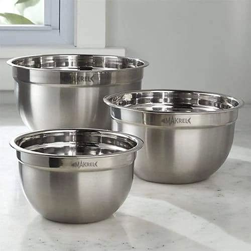 MAKREL® Lot de 3 bols mélangeurs profonds de style allemand avec graduations 1,5 l, 3 l et 5 l Cover