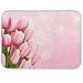 Stojak podkładka tulipany Dzień Matki różowe kwiaty suszarka do naczyń mata do suszenia w pralce mata do suszenia w kuchni oszczędzająca miejsce chłonna podkładka na akcesoria, blat, naczynie, 41 x 46 cm