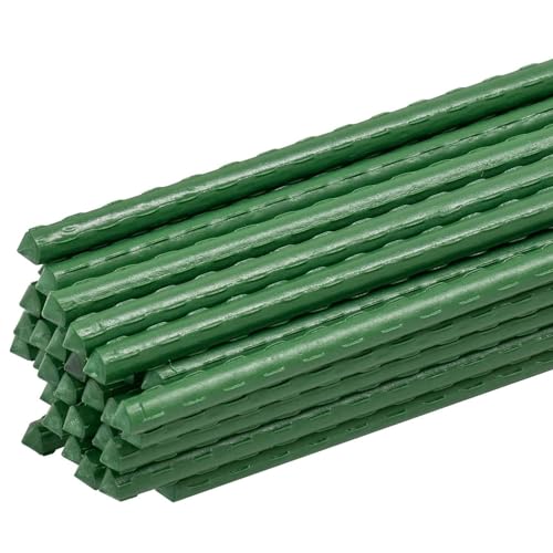 Elixir Gardens Plastic Coated Steel Metal Support Canes Stakes | Various Lengths from 60cm - 300cm (2ft - 10ft) | Quantities of 5-1000 Available | 10 x 60cm (2ft)