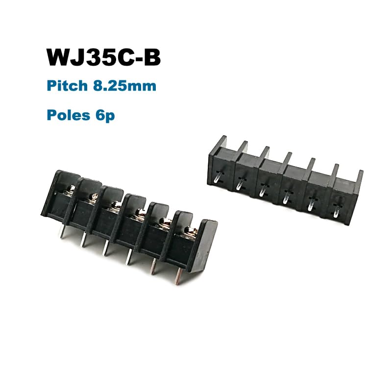 10Pcs Pitch 8.25mm Barrier Screw PCB Terminal Block 35C-B Bornier Straight 2/3/4/5/6Pin Wire Connector Morsettiera Cable 2.5mm2(3P)