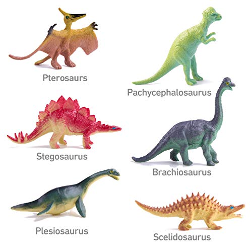 Peruser Dinosaurs Toys 12-Pack 5" To 7" Realistic Dinosaur Figures With Dinosaur Book, Kids And Toddlers - Great Gift Set, Birthday Present, Or Party Favor! #TOP1