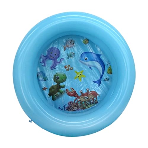 Planschbecken für Kinder, Kinderpool Babypool Kinder Aufstellpool Aufblasbarem Rund Baby aufblasbares Schwimmbecken Schwimmbad mit Sicherheitsboden für Kinders Indoor Outdoor Garten (Blau, 70x20cm)