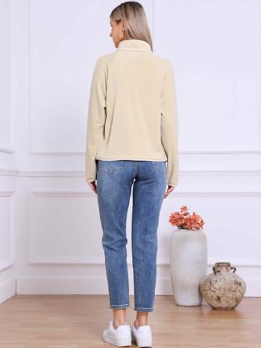 Allegra K Fleece Jacket for Women Fall Jackets 2025 Casual Long Sleeve Button Down Winter Coats with Pockets3