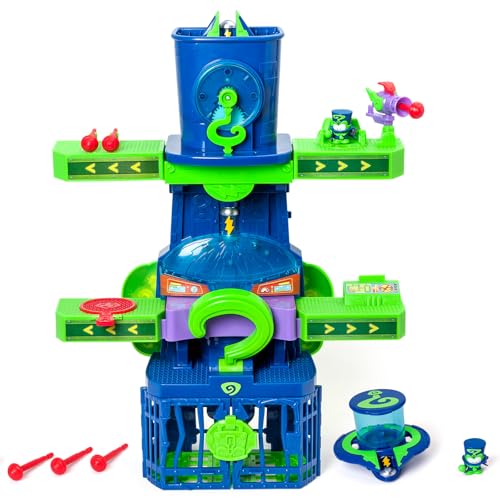 SUPERTHINGS KAZOOM Power – Enigma Tower. Torre de Enigma de la Serie de TV “Kazoom Power”. Contiene 1 Enigma Tower,1 Enigma Exclusivo,1 aeronave,1 prisión,1 catapulta,1 Disparador y 3 proyectiles