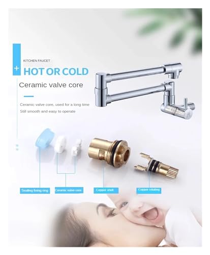 Robinet d'eau froide simple pliant et pivotant pour évier de cuisine