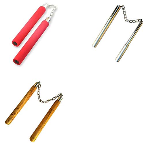 CASHWIN Nunchaku for Martial Art (Foam, Steel, and Wooden Combo) Multicolor (Pack of 3) (B08L9N15SV) Amazon Price History, Amazon Price Tracker