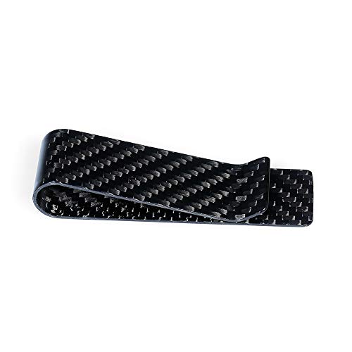 Kiboule Clipe de dinheiro de fibra de carbono design clássico suporte de cartão fino super prático t